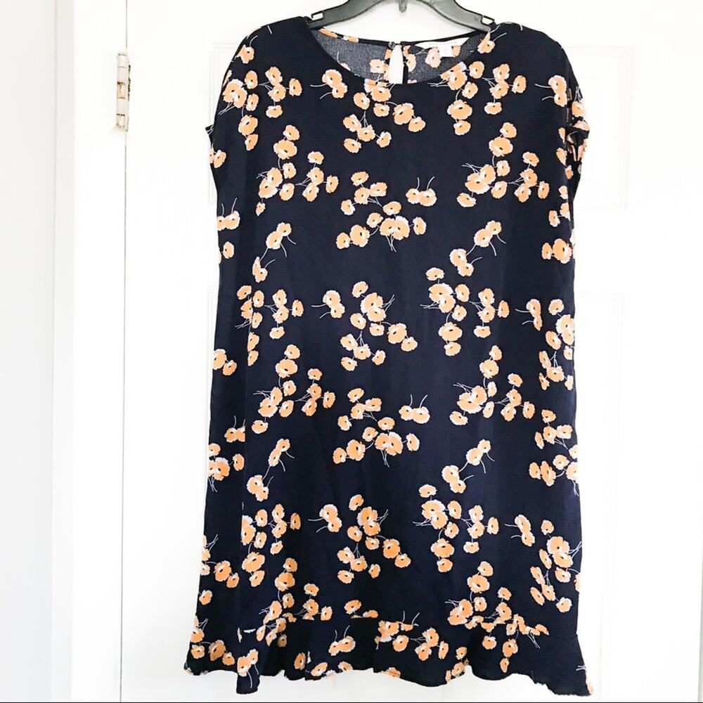Popsugar Floral Navy Shirt Dress